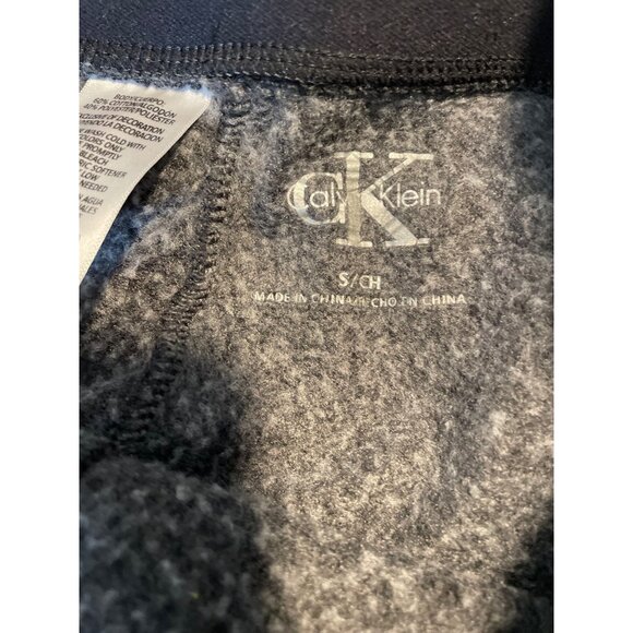 Womens Small Calvin Klein Gray Fleece Jogger Knee Length Sweats Logo - Picture 8 of 11
